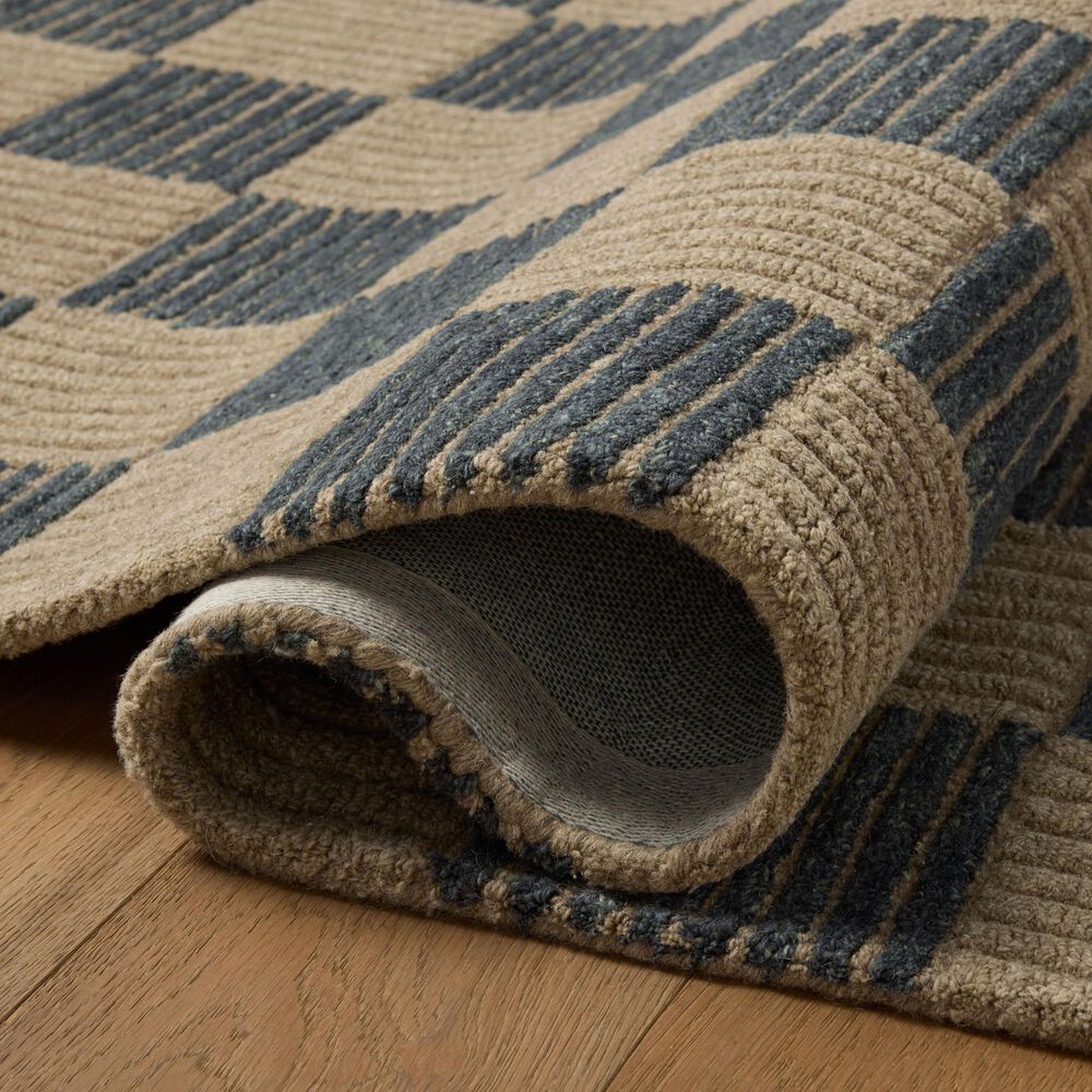 Loloi Madi Taupe and Navy 7'9" x 9'9" Area Rug, , large
