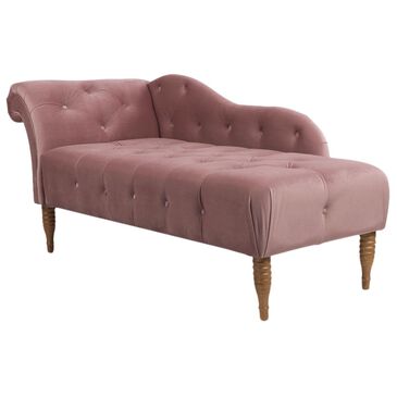 Jennifer Taylor Home Samuel Tufted Roll Arm Chaise Lounge in Ash Rose, , large