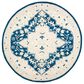 Safavieh Micro-Loop 5" Round Navy and Ivory Area Rug, , large