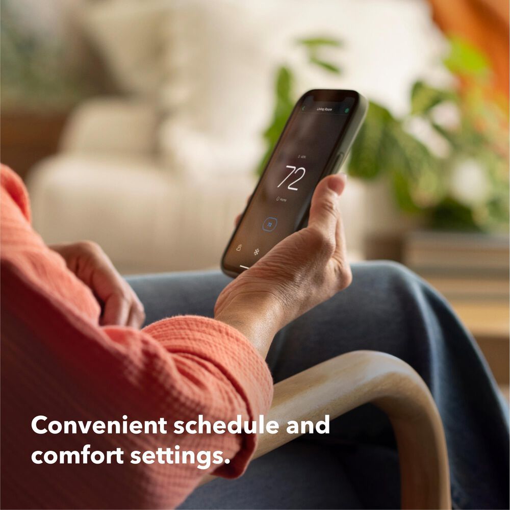 Ecobee Smart Thermostat Essential - Energy Star Certified programmable Wi-Fi Thermostat - Works with Siri, Alexa, and Google Assistant, , large