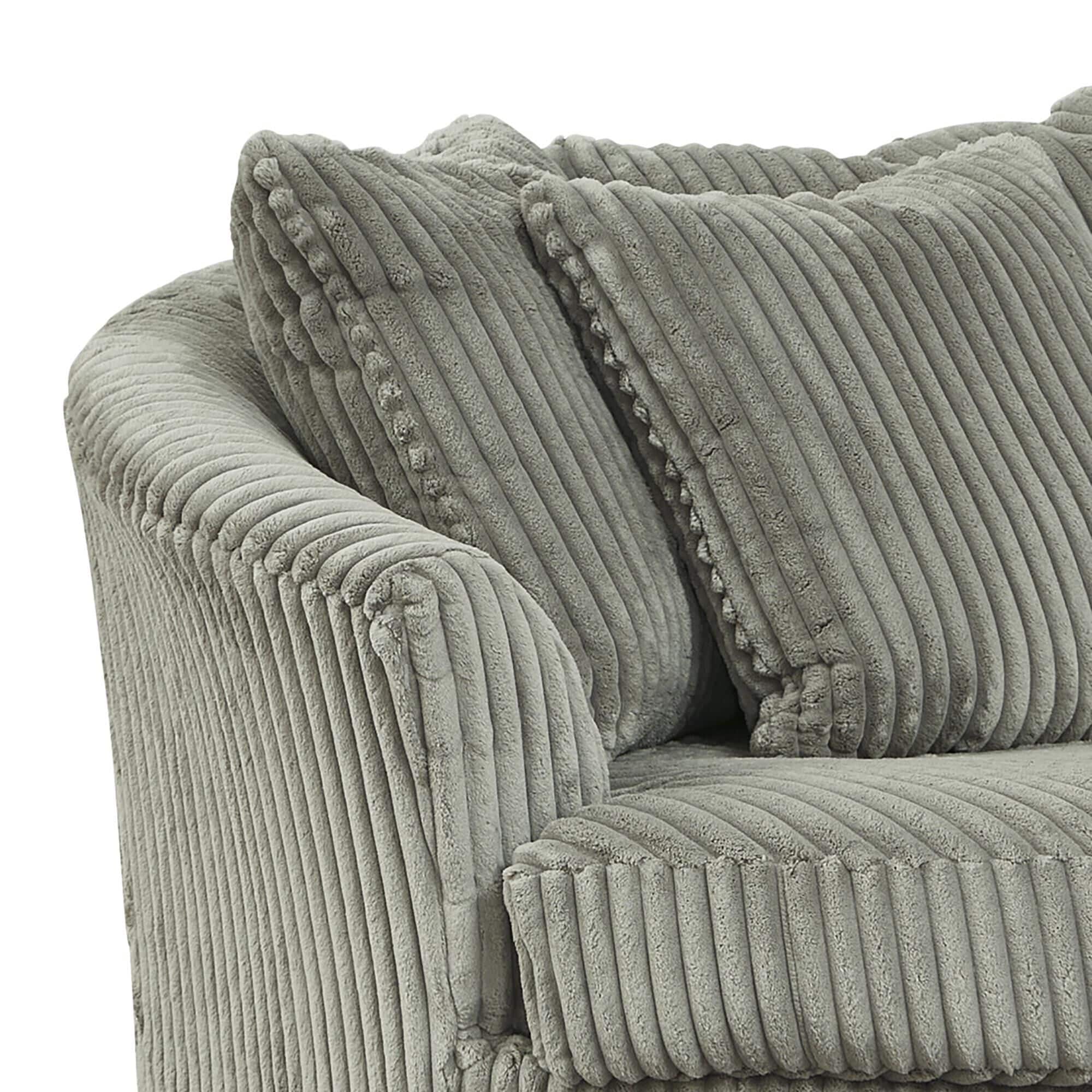Ashley Lindyn Oversized Swivel Accent Chair in Fog