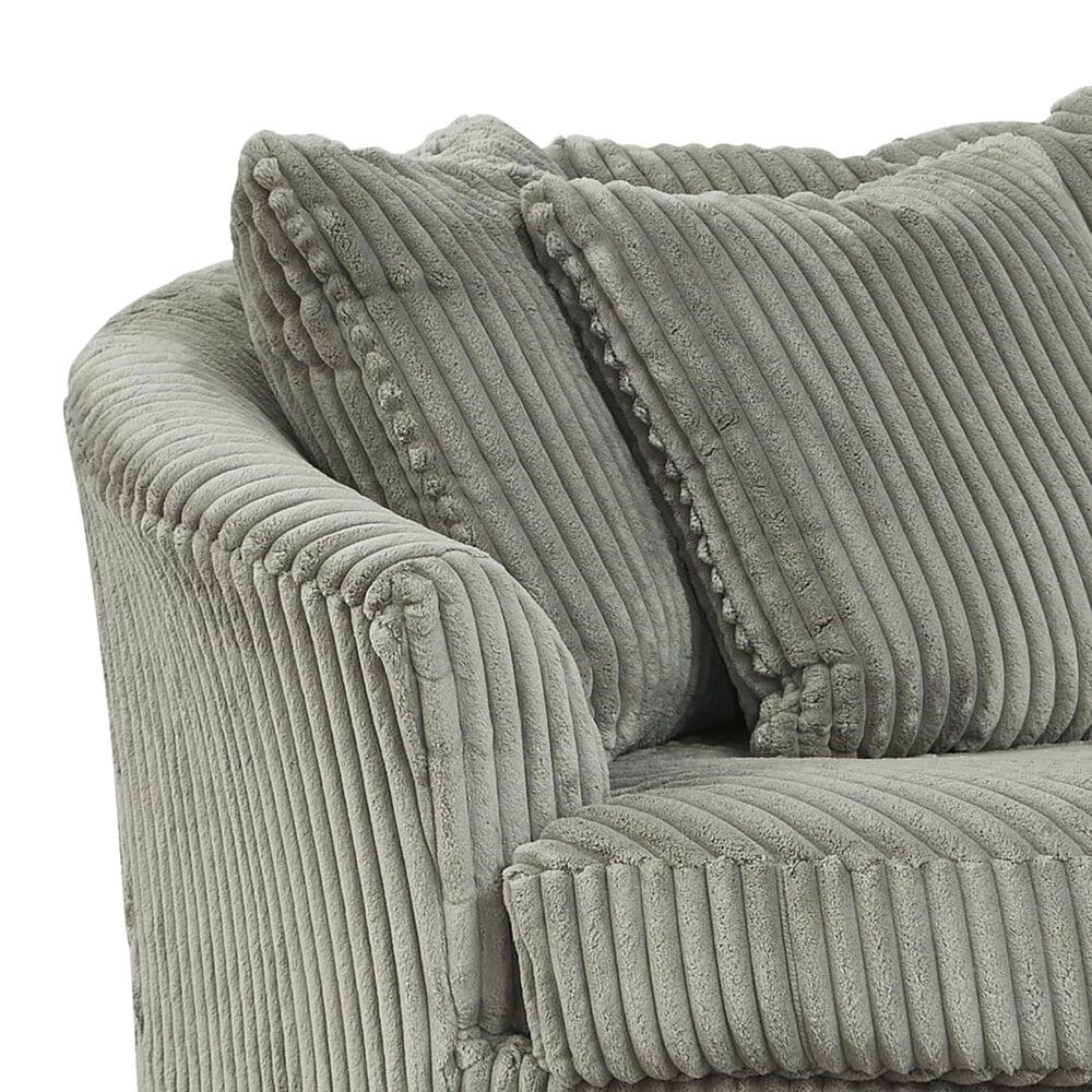 Ashley Lindyn Oversized Swivel Accent Chair in Fog, , large