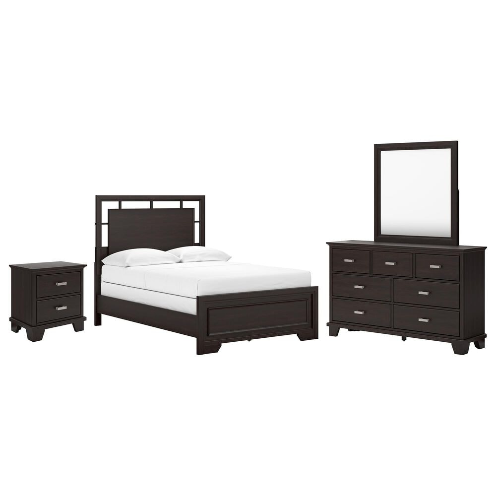 Ashley Covetown 4-Piece Full Bedroom Set in Dark Brown, , large