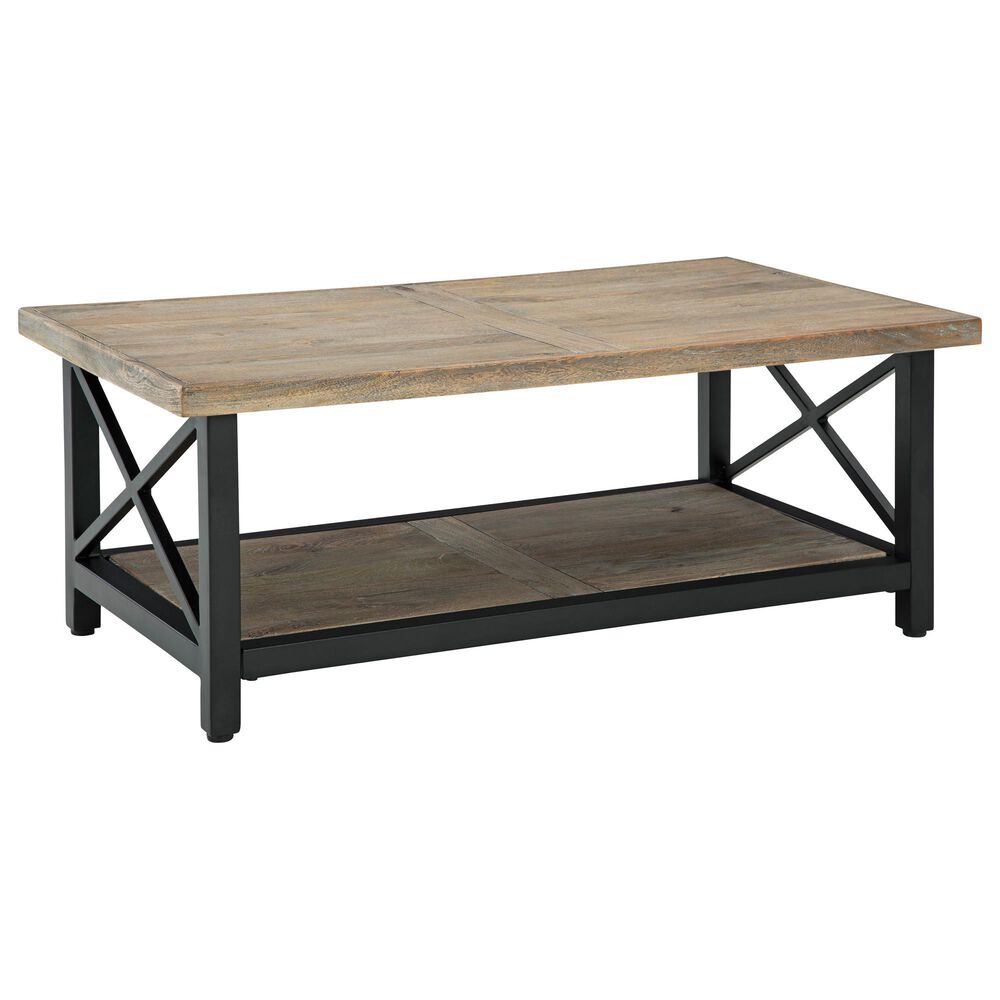 Ashley Bristenfort 3-Piece Occasional Table Set in Black and Light Brown, , large