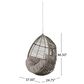 Noble House Morris Patio Hanging Chair in Gray, , large