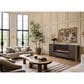 Ironleaf Dillon 79" Media Console with 42" Fireplace Insert in Chocolate Oak, , large