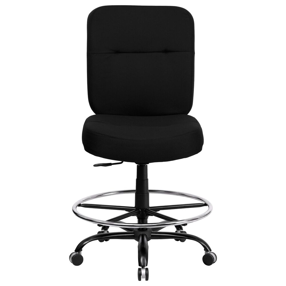 Flash Furniture HERCULES Big & Tall Drafting Chair in Black, , large