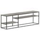 HOMLUX 70" TV Stand with 2 Open Storage Shelves in French Oak Grey, , large
