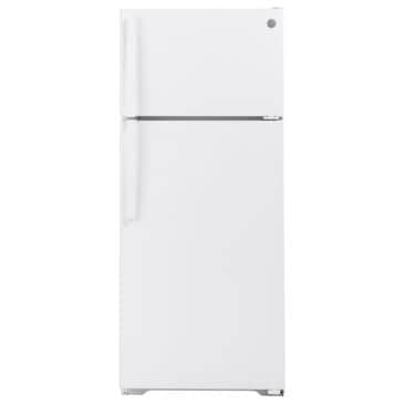GE Appliances 18 Cu. Ft. 28" Top Freezer Refrigerator in White, , large