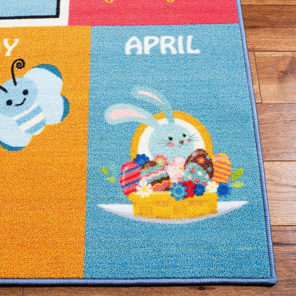 Safavieh Kids Playhouse KPH224M 5&#39; Square Blue and Green Rug, , large