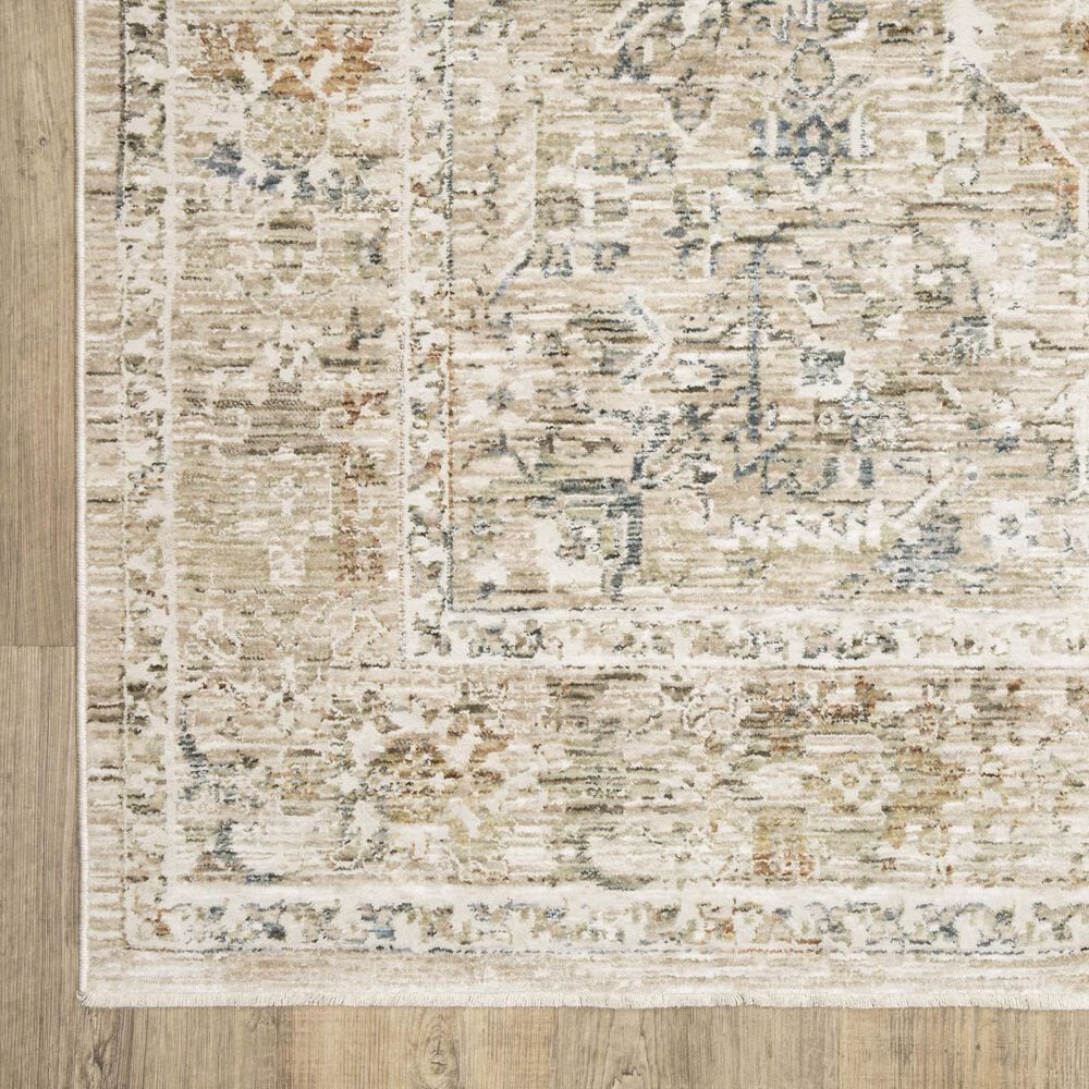Oriental Weavers Avalon Oriental Beige and Blue 2'7" x 7'7"Runner, , large