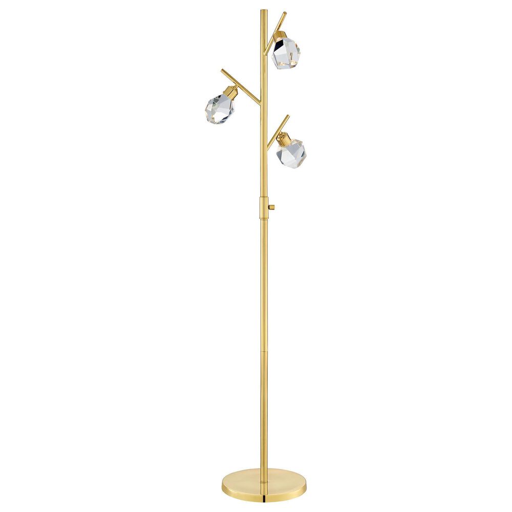 37B Dodson 3-Lite LED Floor Lamp in Polished Brass, , large
