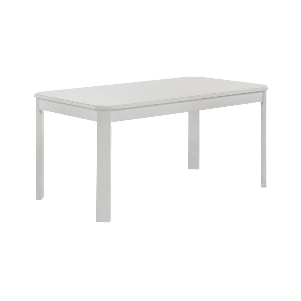Mayberry Hill Travis 5-Piece Youth Table and Chair Set in White, , large