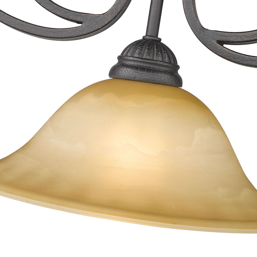 Golden Lighting Mayfair 3-Light Pendant in Leather Crackle, , large