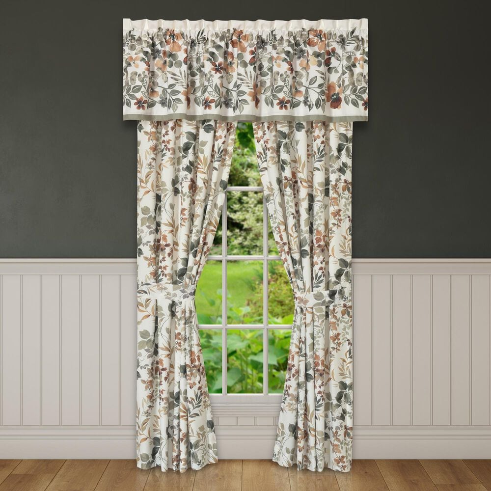 Royal Court Evergreen 84&quot; x 41&quot; Window Panel Pair in Sage, Green and Gold, , large