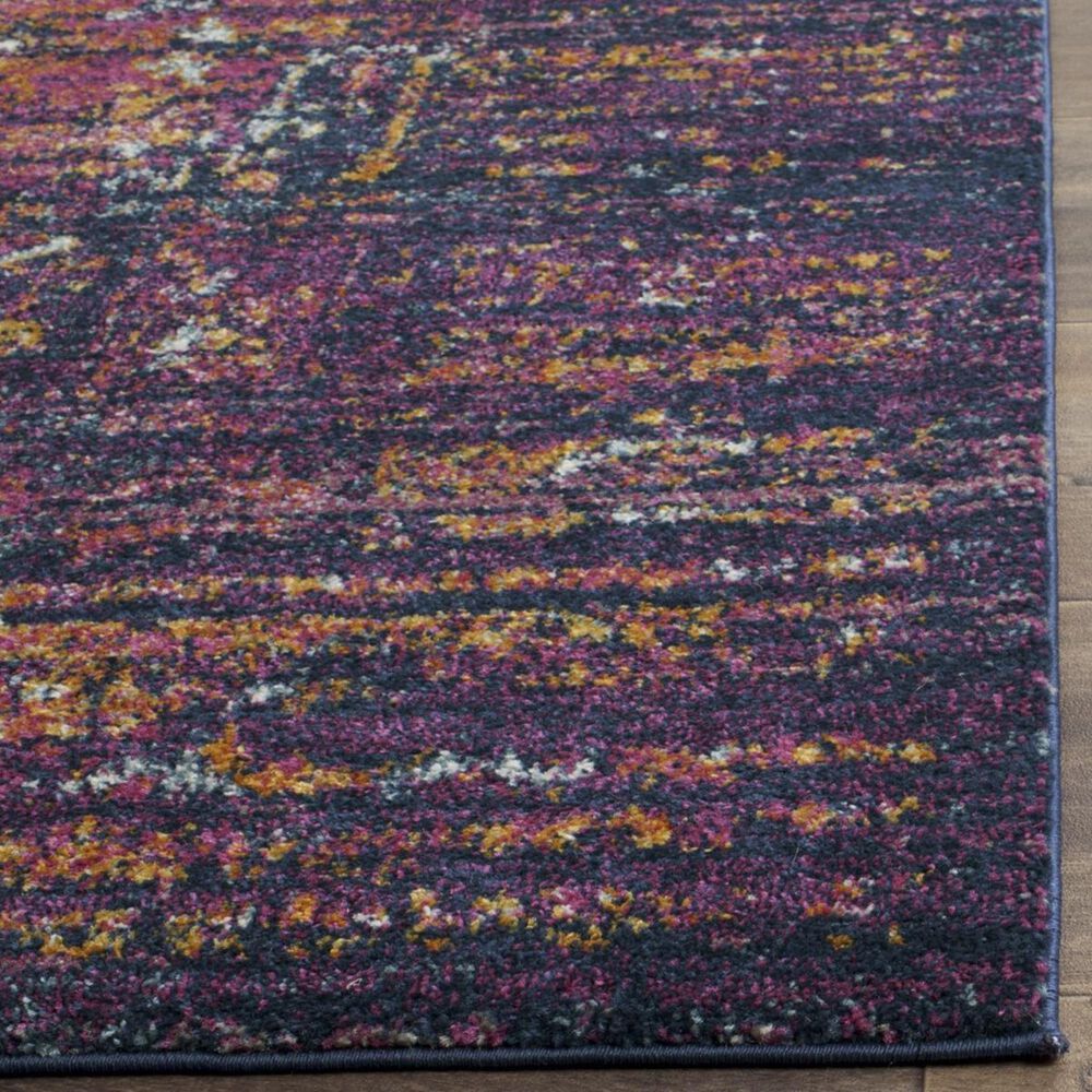 Safavieh Evoke EVK275F 2&#39;2&quot; x 15&#39; Blue and Fuchsia Runner, , large