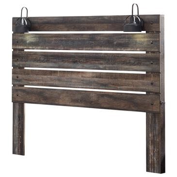 Ashley Drystan King Panel Headboard in Rustic Brown, , large
