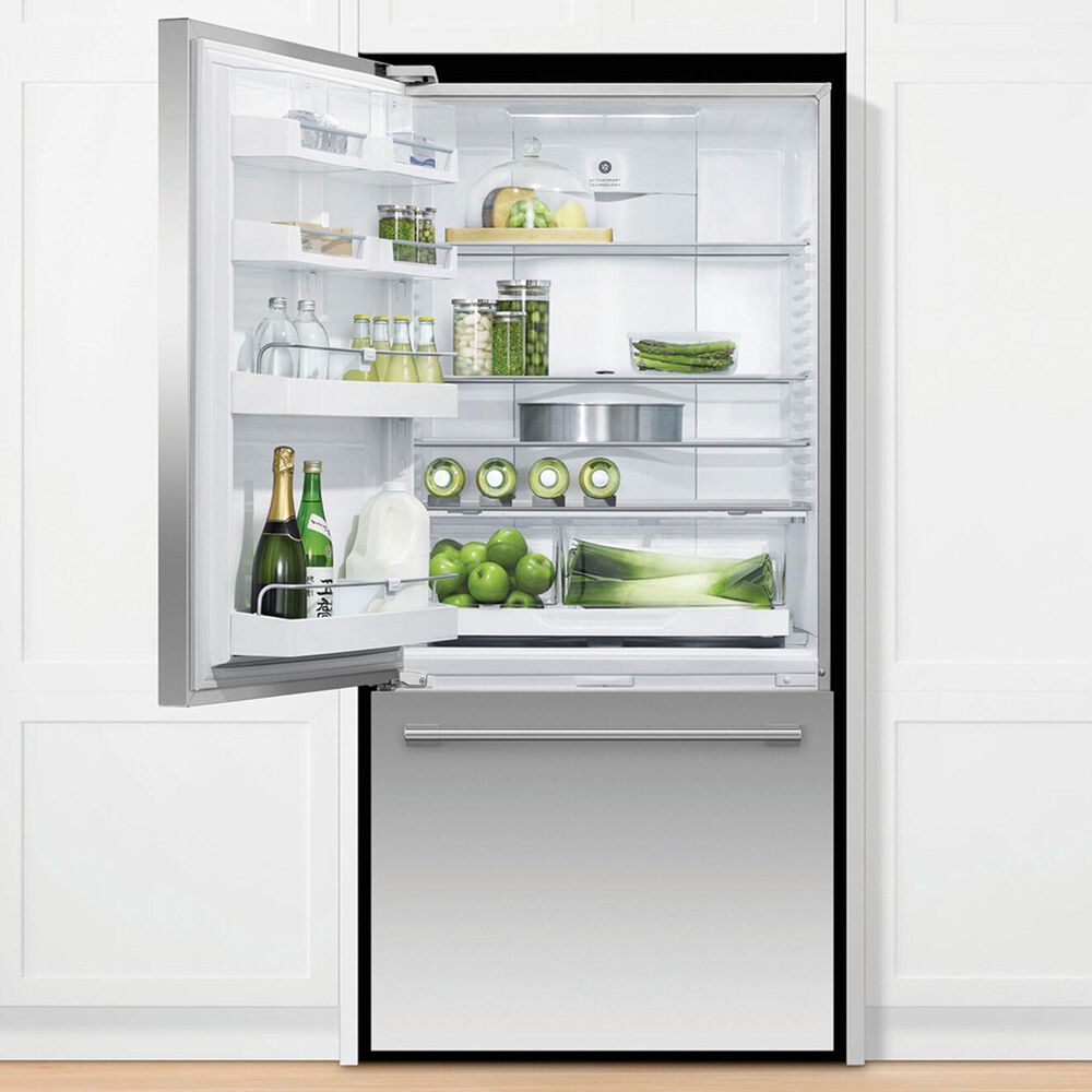 Fisher &amp; Paykel Series 7 17.1 Cu. Ft. Left-Hinge Bottom-Freezer Refrigerator with Ice in Stainless Steel, , large