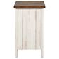Ashley Wystfield Chairside Table in Vintage White and Warm Brown, , large