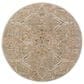 Surya Reina Light Brown, Tan, Denim, Rust, Olive, Light Gray, Cream and Mustard 6"7" Round Area Rug, , large