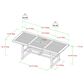 Walker Edison Acacia Wood Patio Butterfly Dining Table in Dark Brown, , large