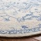 Safavieh Micro-Loop 5" Round Ivory and Blue Area Rug, , large