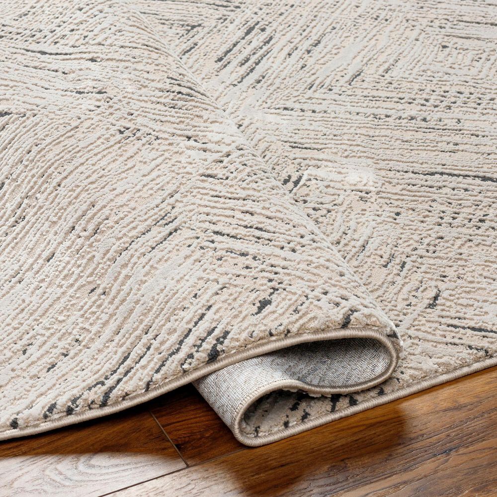 Surya Alder 5&#39; x 7&#39; Taupe, Ivory and Black Area Rug, , large