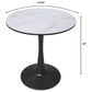 Leisuremod Leisuremod Bristol 24 round dining table Black base with marbled MDF top, , large