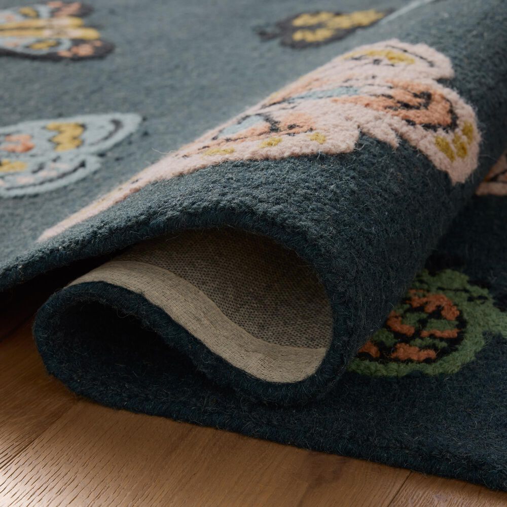 Rifle Paper Co. x Loloi Highgrove Teal 2&#39;3&quot; x 3&#39;9&quot; Area Rug, , large