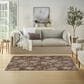 Nourison Garden Oasis Floral Mocha 4" x 6" Indoor/Outdoor Area Rug, , large