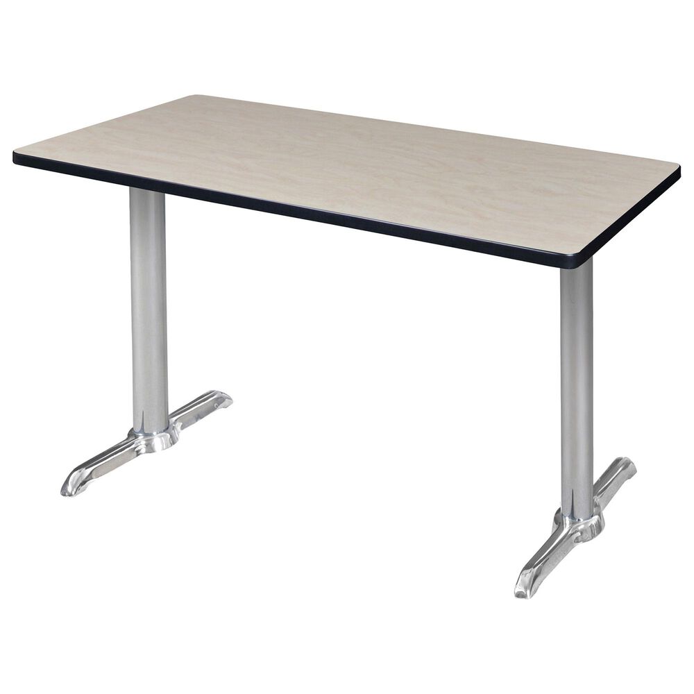 Via 48" x 24" Training Table in Maple/Chrome, , large