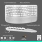 Logitech Ergo Wave Keys and Lift Combo in Off-White, , large
