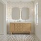 James Martin Vanities Laurent 60" Double Bathroom Vanity in Light Natural Oak with 3 cm Lime Delight Quartz Top and Rectangular Sinks, , large