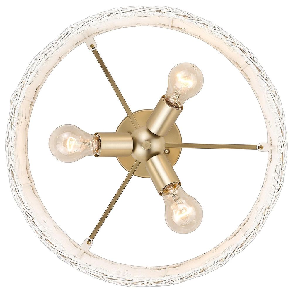 Golden Lighting Erma 3-Light Semi-Flush in Brushed Champagne Bronze, , large