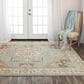 RIZZY Belmont 9" x 12" Grey, Brown, Ivory and Blue Area Rug, , large