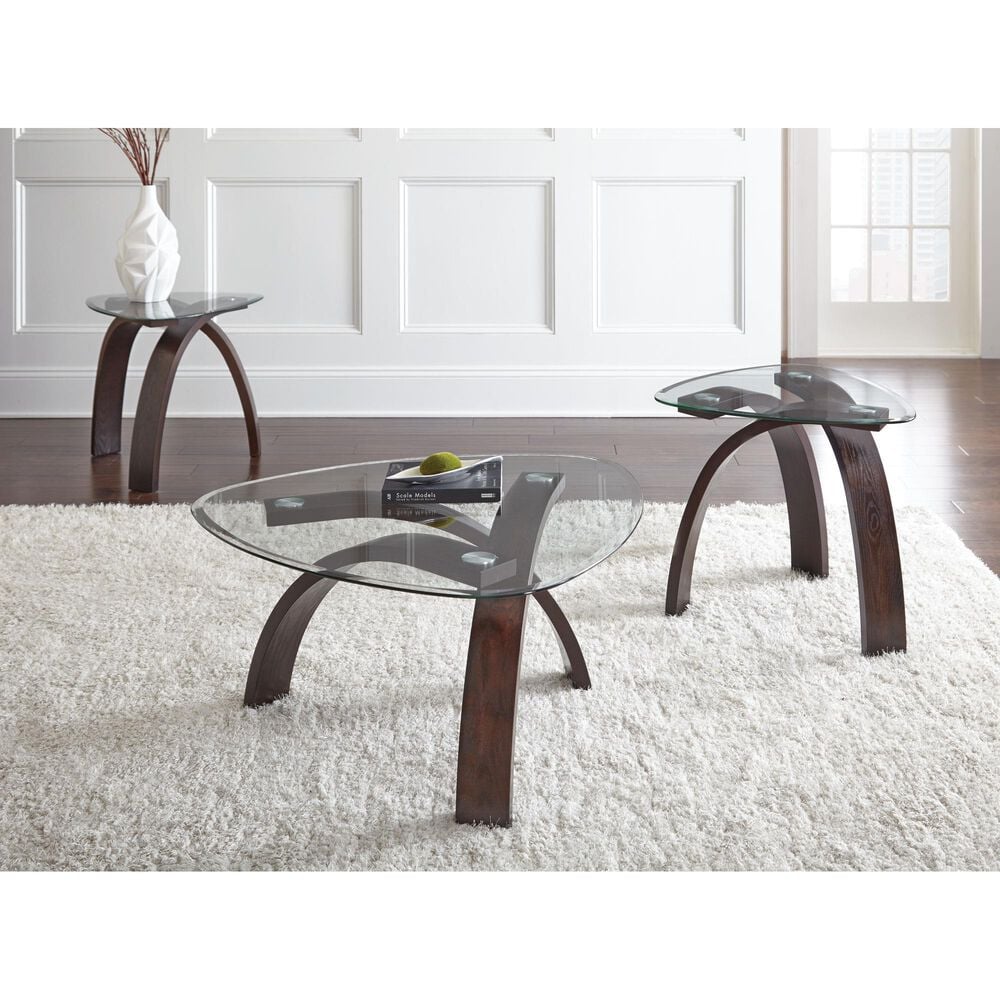 Steve Silver Furniture Pitman 3-Pack Table Base Set in Merlot Cherry, , large