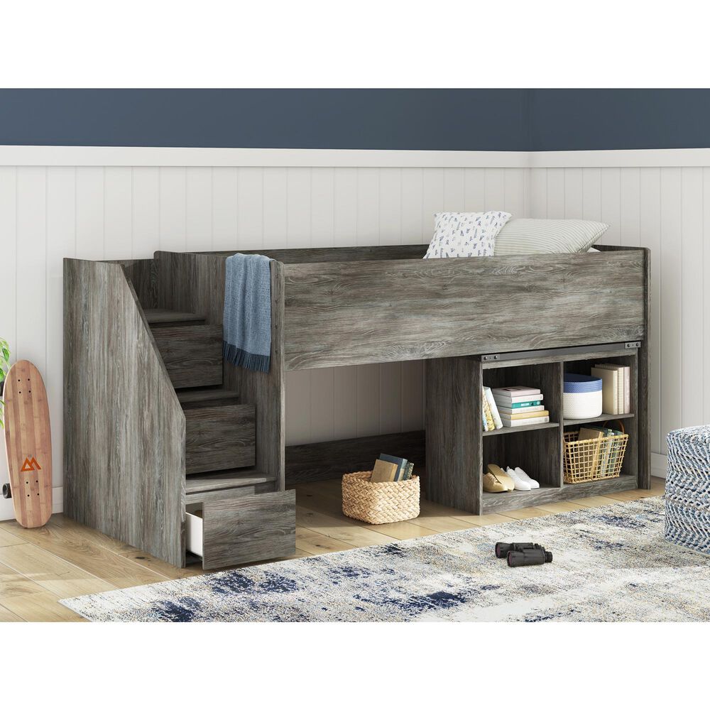 Ashley Frandern Twin Loft Bed in Gray, , large