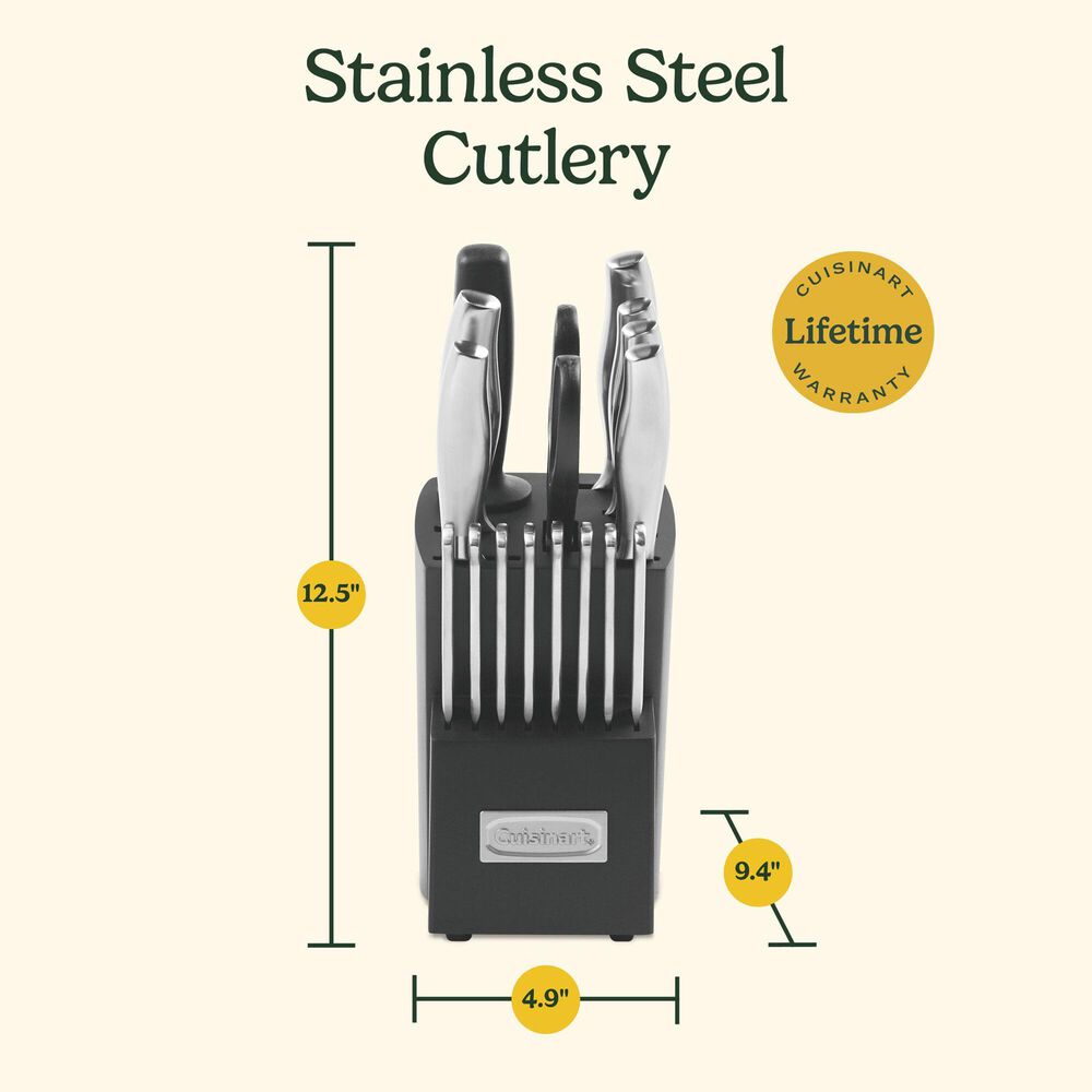 Deal Partners, Inc Artiste 17-Piece Knife Block Set in Stainless Steel, , large