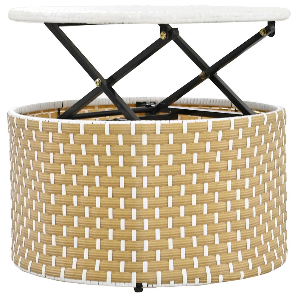 HOMLUX Patio Furniture Round Outdoor Sectional Sofa Set in Beige, , large