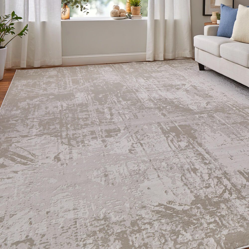 Feizy Prasad 8&#39; x 11&#39; Ivory and Beige Area Rug, , large