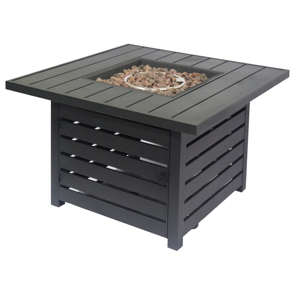 Noble House Rene Square Liquid Propane Fire Pit in Black, , large