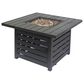 Noble House Rene Square Liquid Propane Fire Pit in Black, , large