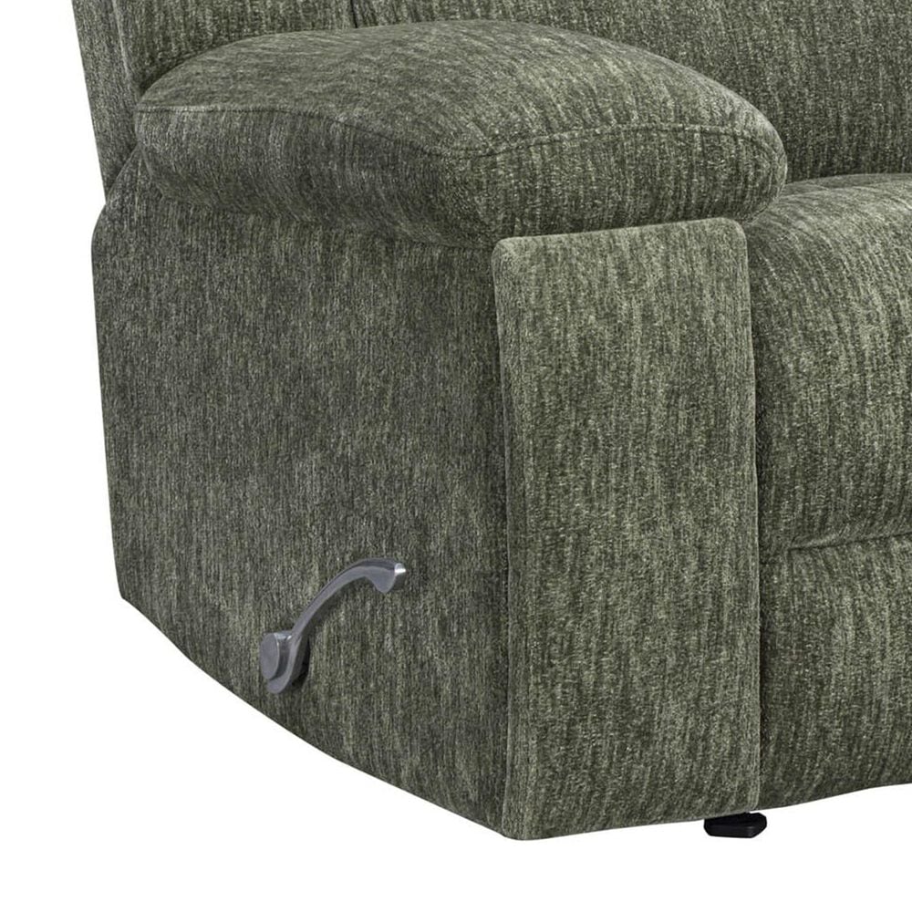 Simeon Collection Bronco Manual Rocker Recliner in Plush Forest, , large