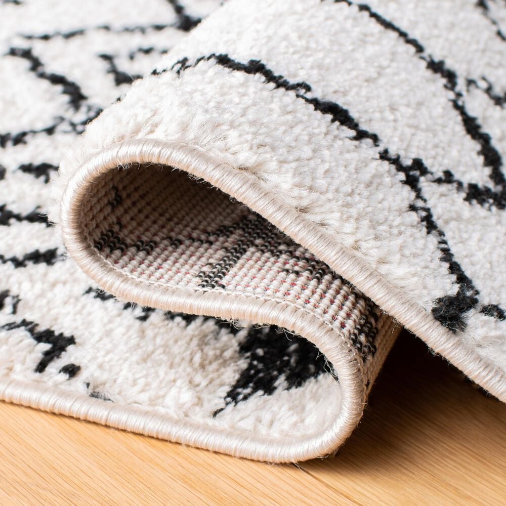 Safavieh Tulum  2&#39; x 7&#39; Ivory and Black Runner, , large