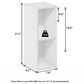 HOMLUX 2-Tier Open Bookcase with 8" Shelf in White, , large