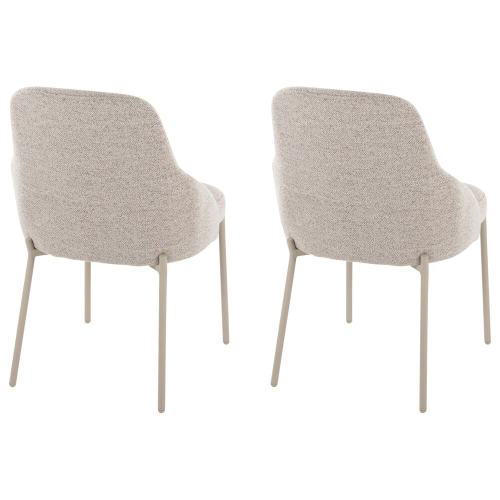 Lumisource York Side Chair with Oatmeal Upholstered in Latte (Set of 2), , large