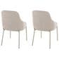 Lumisource York Side Chair with Oatmeal Upholstered in Latte (Set of 2), , large
