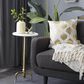 Maple and Jade 27" Accent End Table in Gold and White, , large