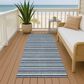 Dalyn Rug Company Soft Essentials Striped Navy 2"3" x 7"6" Indoor/Outdoor Runner, , large