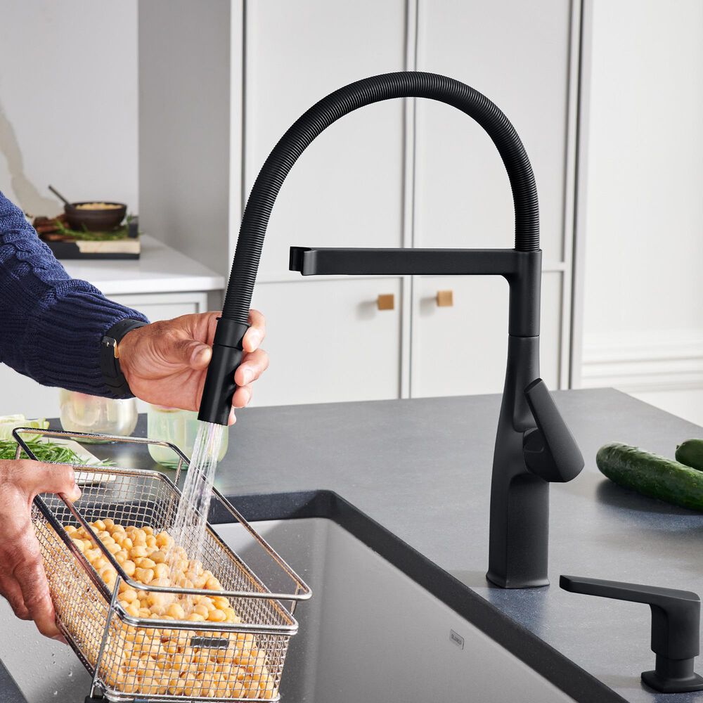Blanco Rivana Semi Pro Kitchen Faucet 1.5 GPM in Matte Black, , large